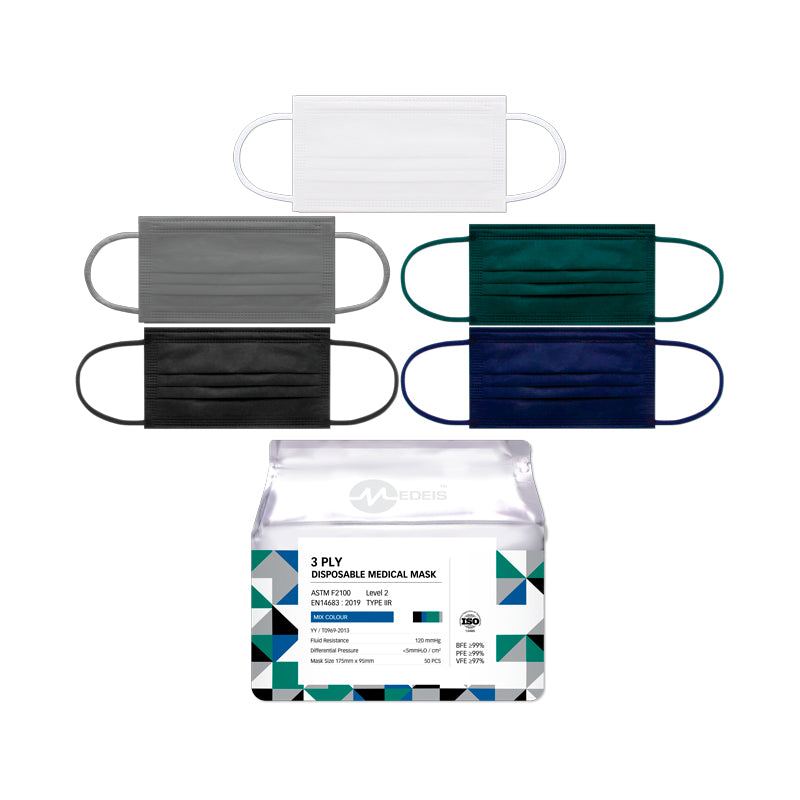 Medeis Disposable Medical Mask Mix Urban 50PCS