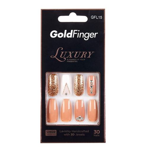 Kiss Goldfinger Luxury Nails With 3D Jewels