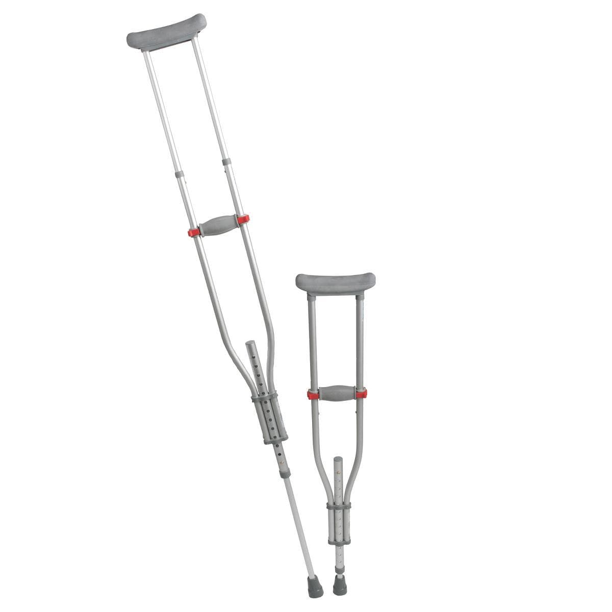 Medline Quick-Fit Aluminum Crutches - Height Adjustable 4'7" to 6'7"