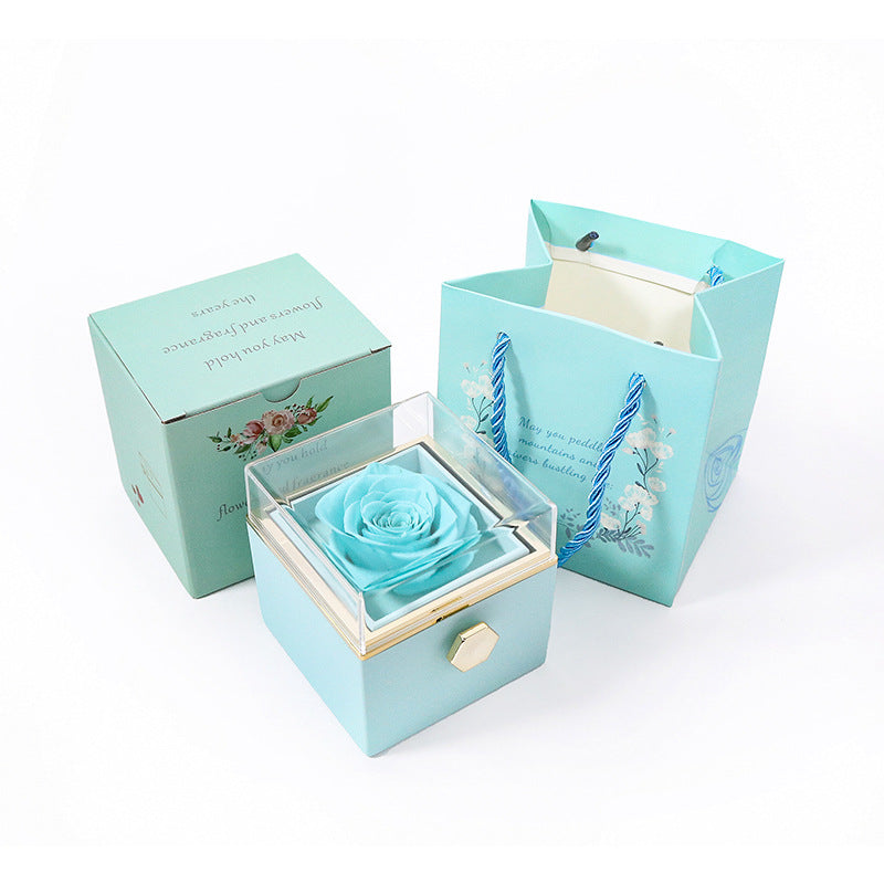 Creative Jewelry Box Rotating Valentine's Day Preserved Flower Gift Box