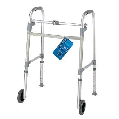 Carex Single Button Folding Walker