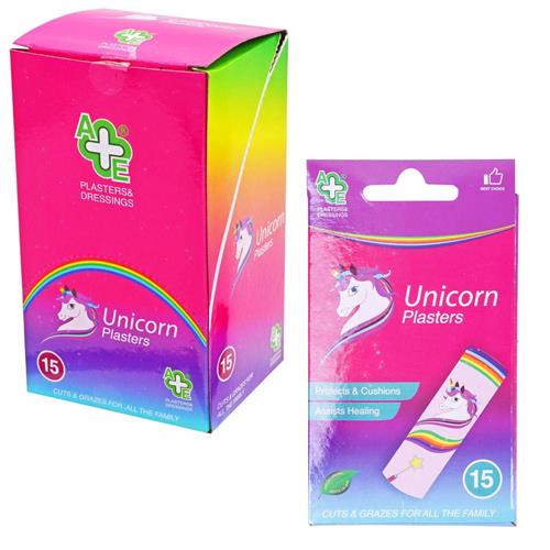 A & D Unicorn Plasters 15 Count