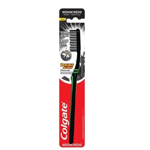 Colgate Double Action Charcoal Medium Toothbrush