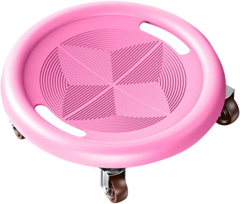 KITCISSL Ab Machine Abs Roller Wheel for Abdominal Exercise, Ab Roller Wheel with Knee Mat for Men and Women, Gym Equipment Ab Wheel Exercise Equipment for Home Workouts (Color : Pink)