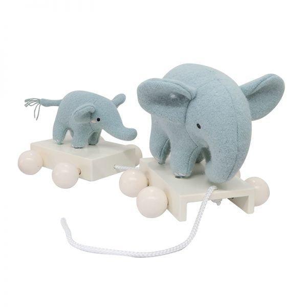 Mama & Baby Elephant Pull Toy for Kids