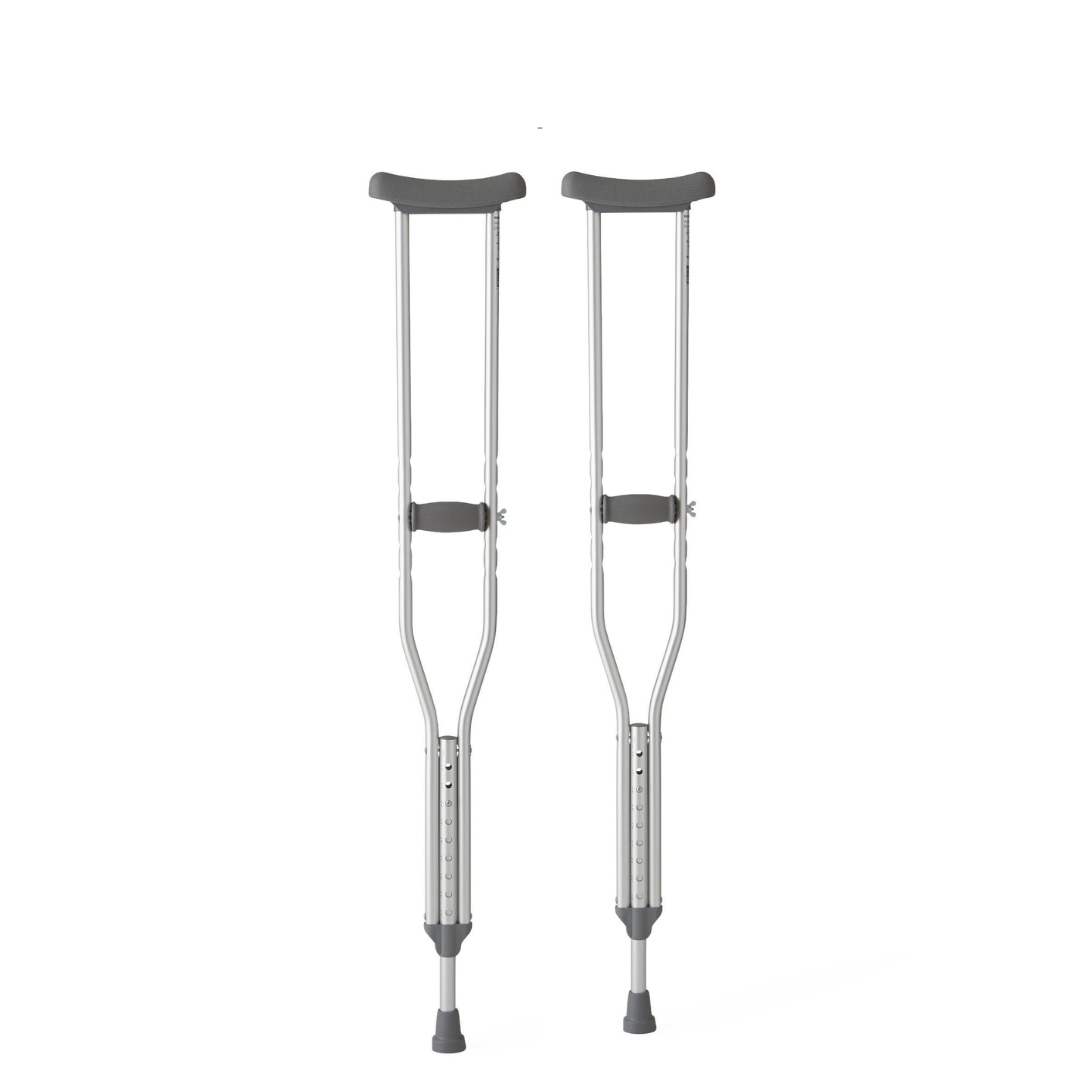 Medline Guardian Standard Push-Button Underarm Crutches - Senior.com Push-Button Crutches