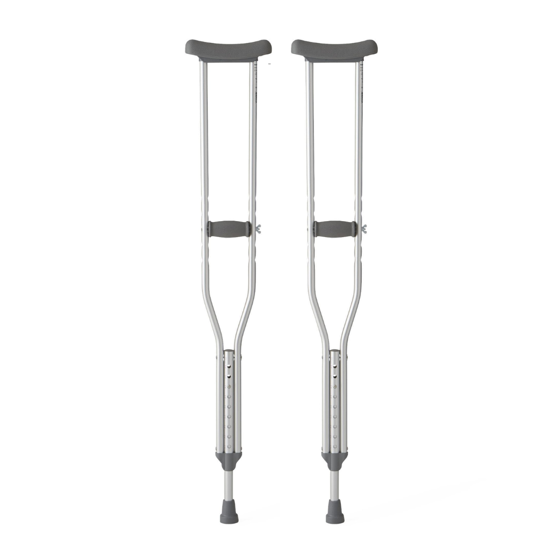 Medline Guardian Standard Push-Button Underarm Crutches - Senior.com Push-Button Crutches