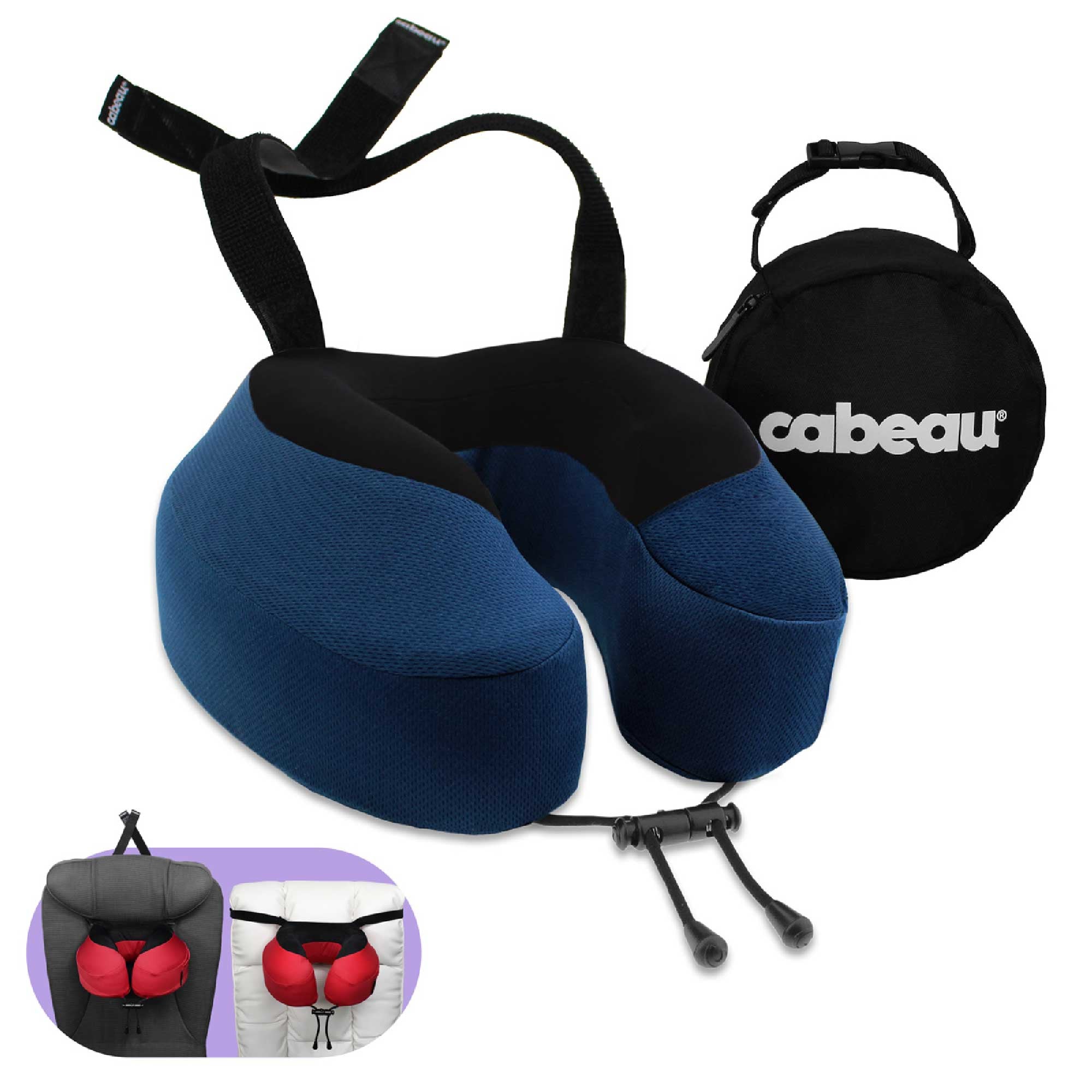 Cabeau Evolution S3 Memory Foam Travel Neck Pillow with Seat Strap, One Size 91685966